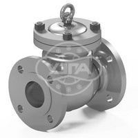 Клапан обратный поворотный фланцевый Dn125 Pn40 10Х17Н13М2ТЛ 19нж53нж