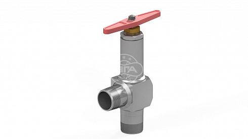 Вентиль угловой цапковый Dn32 Pn160 Ст. 20