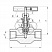 Клапан запорный Dn15 Pn160 муфтовый 09Г2С 15лс68нж-01